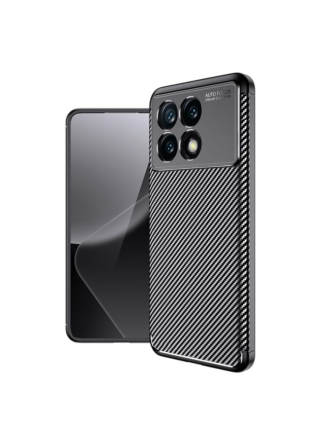 The Bros Case For Xiaomi Redmi K70 Pro Carbon Fiber Texture Shockproof TPU Phone Case