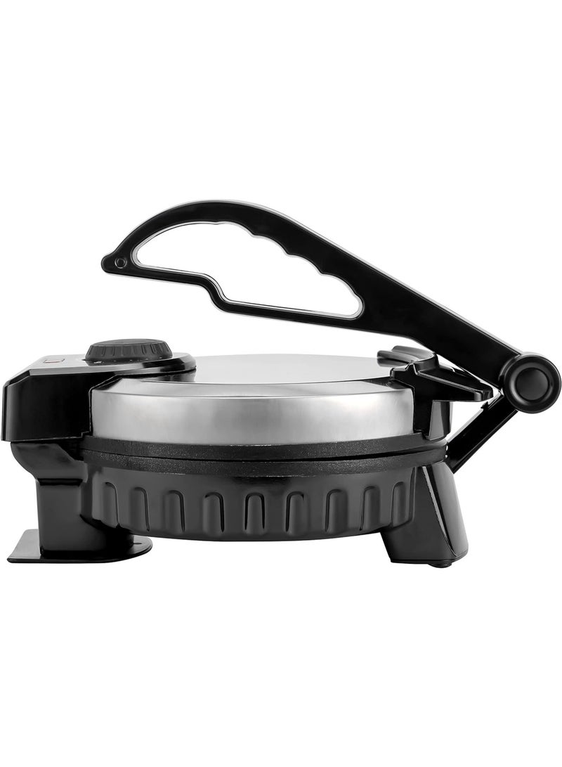 8 Inch Nonstick Roti Chapati Maker Electric Flatbread Tortilla Maker with Adjustable Temperature Easy Clean Plates 900W Compact Design - Image 4