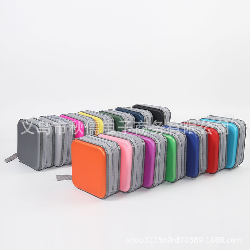 48-Piece Cd Box Plastic Cd Storage Box Portable Cd Bag Double-Sided Cd Bag Storage Car Cd Box Spot - Image 3