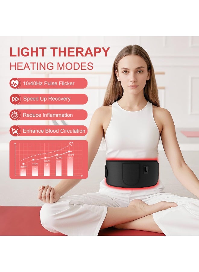 YelaJoy Light Therapy Belt, Infrared Light Therapy Wrap Red Light Therapy Device for Body with Timer for Back Shoulder Waist Muscle Pain Relief for Women Men - Image 5