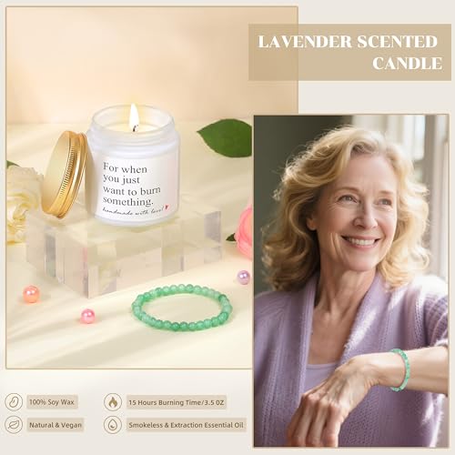Lepiche 60th Birthday Gifts for Her Women, Gifts for 60 Year Old Woman, Unique 60th Birthday Ideas with Canvas Tote Bag Glass Cup Candle Gift Basket, Presents for Mom Sister Friend Wife Grandma Coworkers - Image 5