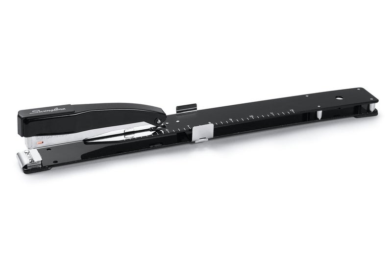 Swingline Long Reach Stapler, 20 Sheet Capacity, Jam Free, 12" Reach, Metal, Black (S7034121P) - Image 1
