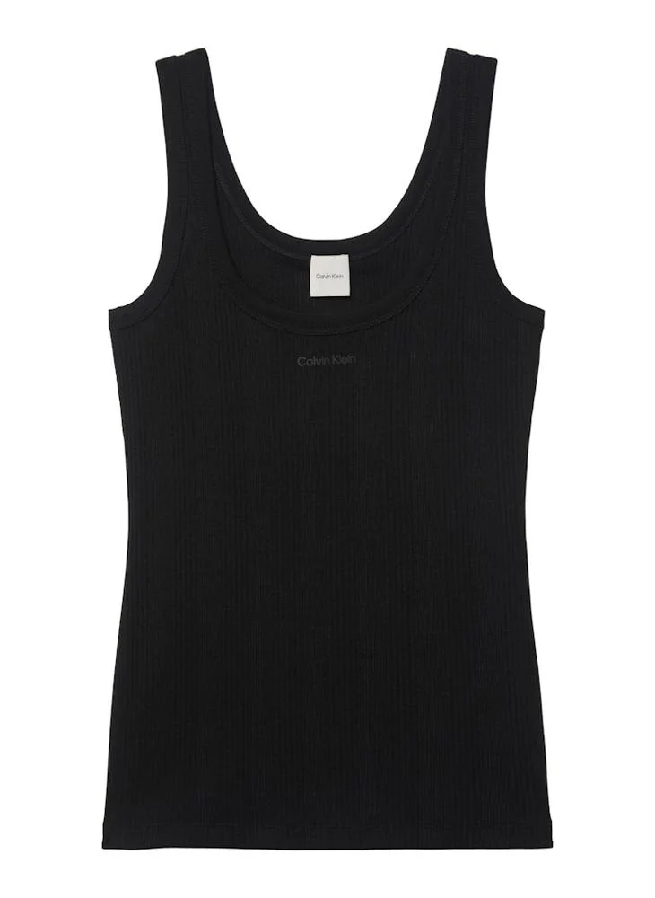CALVIN KLEIN  Logo Varigated Rib Nano Tank for Women | Best Price UAE