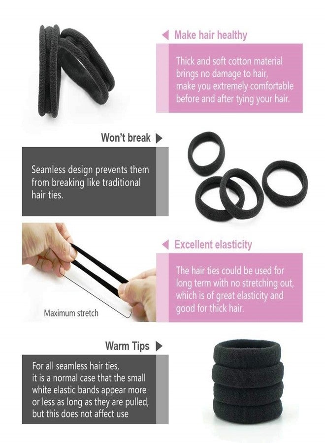 DIAN Pack of 15 Black Hair Rubber Bands, Ponytail Holders, Hair Tie, Hair Bow, Hair Accessories for Women, Teens and Girl - Image 5