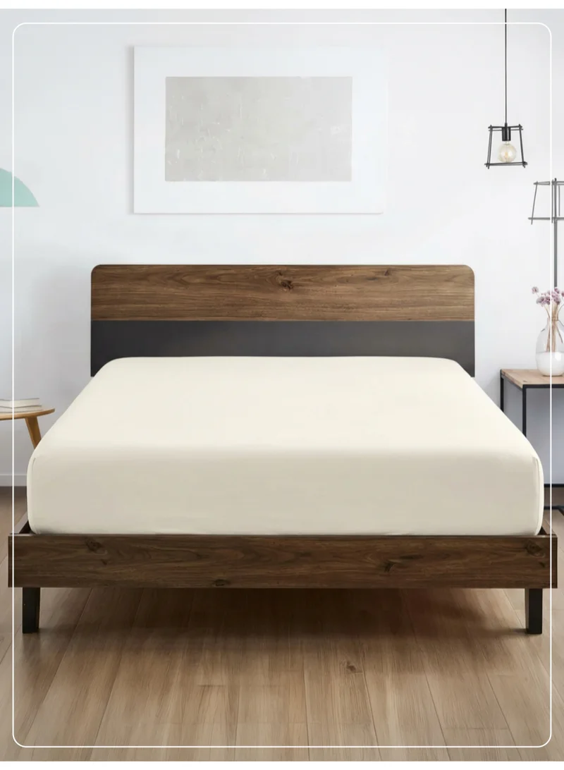1 Pcs Queen Fitted Sheet 160x200 cm | OEKO-TEX Certified Brushed Microfiber Deep Pocket Sheet with All Around Elastic | Ultra Soft, Wrinkle Resistant, Easy Care, Safe for Sensitive Skin
