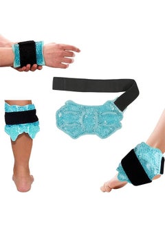 Ankle/Sport Foot Ice Therapy Wrap,Hot Cold Ice Gel Pack with Adjustable Brace for Sprained Ankles, Plantar Fasciitis,tendonitis, and Swelling Feet,Microwaveable, Freezable and Reusable