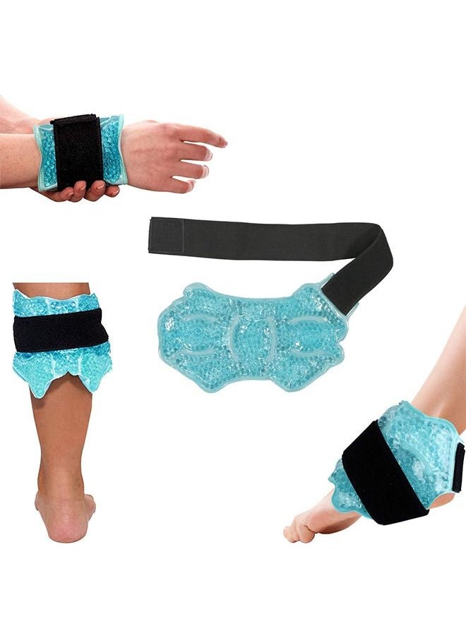 MVAQKLM  - Ankle/Sport Foot Ice Therapy Wrap,Hot Cold Ice Gel Pack with Adjustable Brace for Sprained Ankles, Plantar Fasciitis,tendonitis, and Swelling Feet,Microwaveable, Freezable and Reusable - Image 1