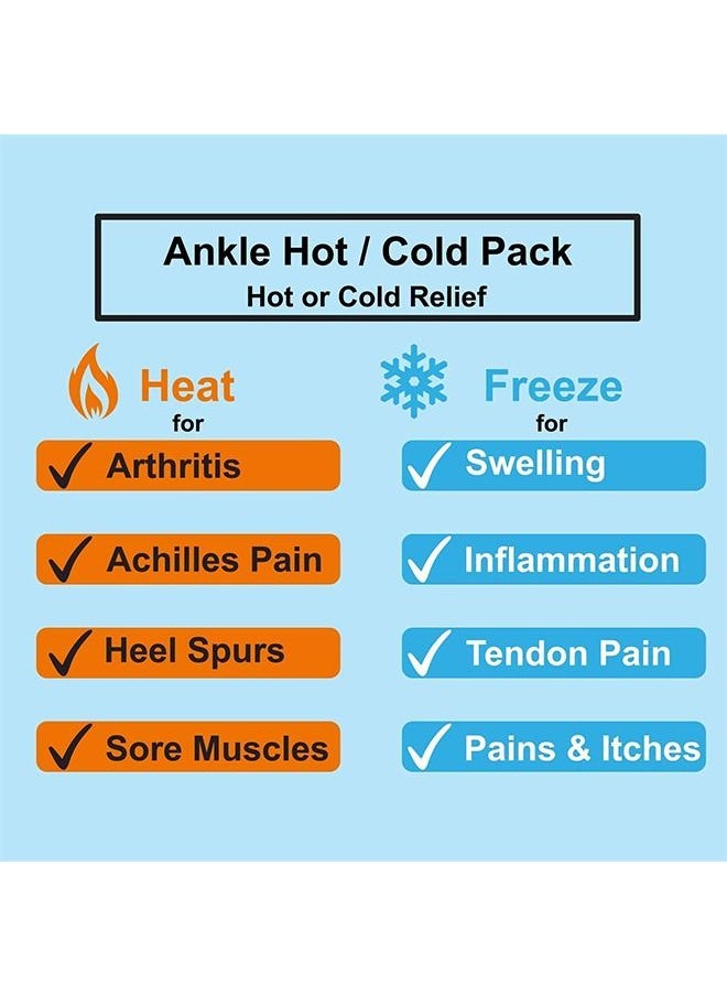 MVAQKLM  - Ankle/Sport Foot Ice Therapy Wrap,Hot Cold Ice Gel Pack with Adjustable Brace for Sprained Ankles, Plantar Fasciitis,tendonitis, and Swelling Feet,Microwaveable, Freezable and Reusable - Image 1