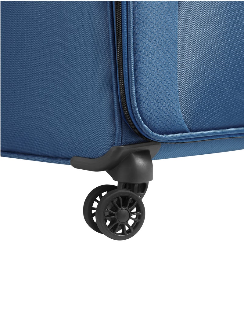 DELSEY Paris Caracas 55cm Softcase 4 Double Wheel Expandable Cabin Luggage Trolley Night Blue  - Image 5