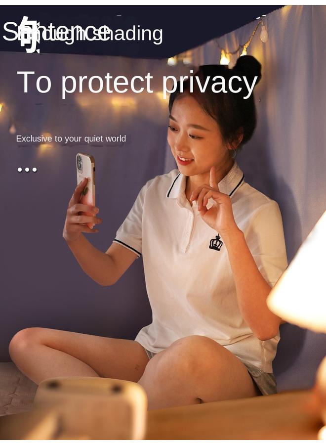 Bluejw 2N Dormitory Mosquito Net Shading Bed Curtain Integrated 2024 For College Students New Dormitory Upper Bed Upper Bed Lower Bed Single Bed - Image 5