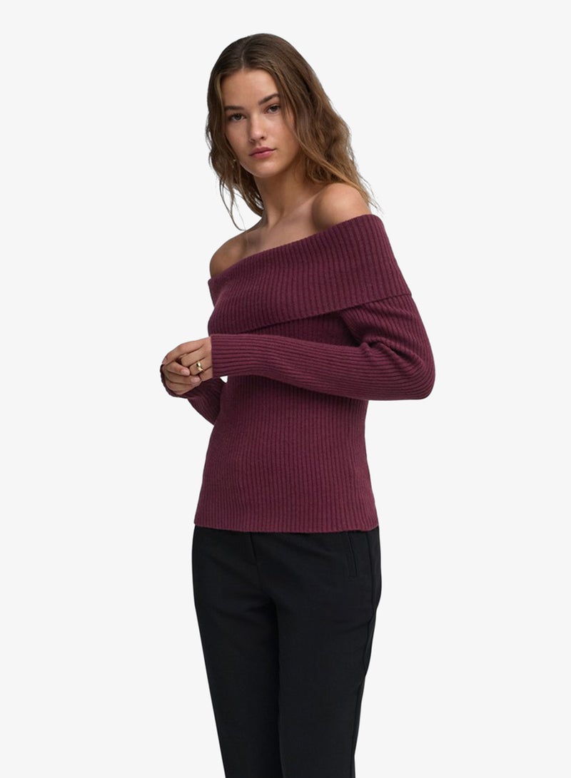 ONLY Casual Long Sleeve Off Shoulder Top - Image 3