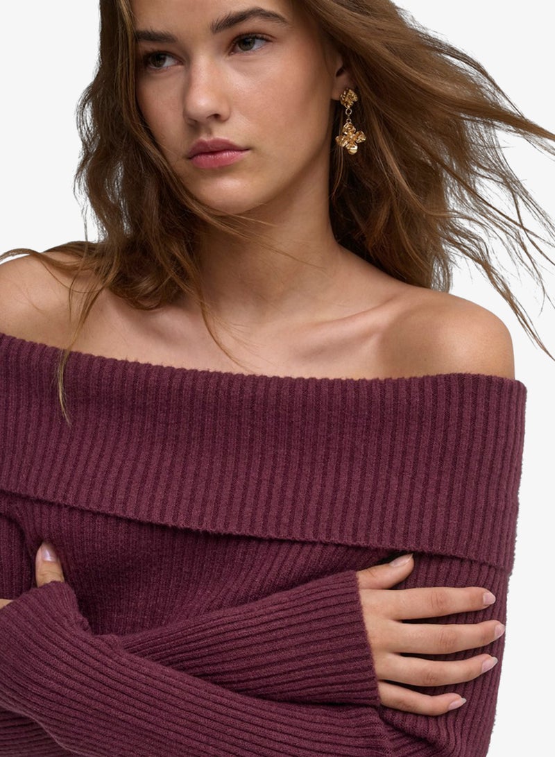 ONLY Casual Long Sleeve Off Shoulder Top - Image 4