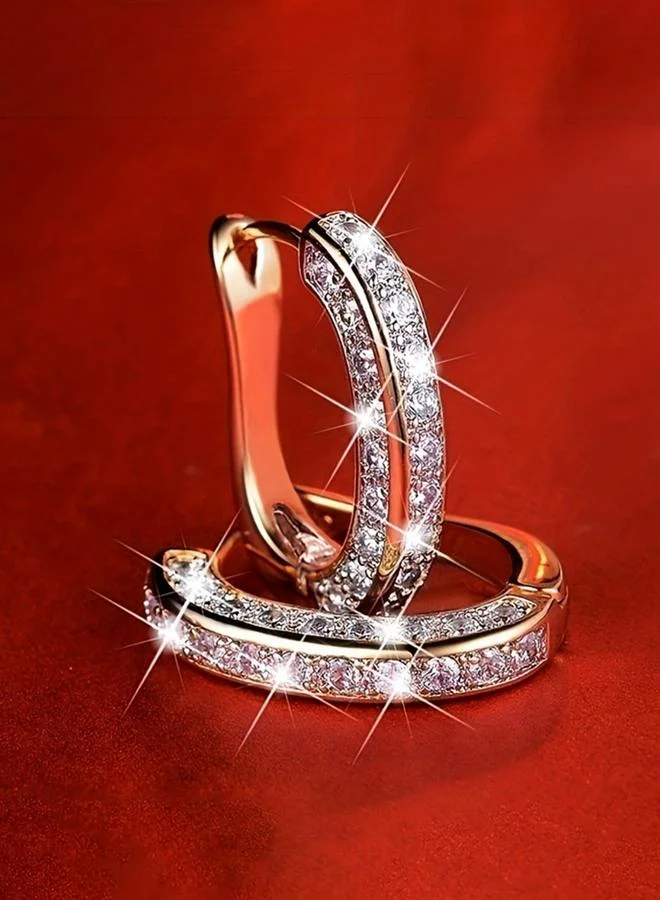 Take Two Embellished Crystal Hoop Earrings