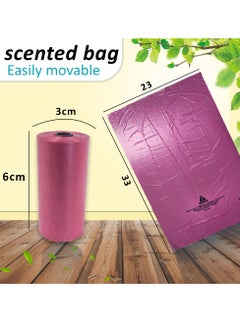 Cute 'n' Cuddle Pack of 10 Scented Diaper Disposal Bin Bag 15 Bags Per Roll For Waste Disposal - Light Pink  - Image 2