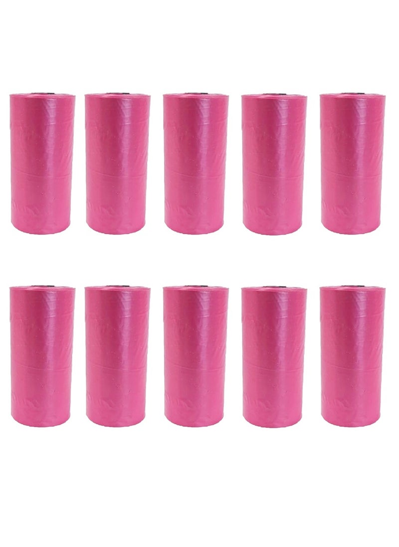 Cute 'n' Cuddle Pack of 10 Scented Diaper Disposal Bin Bag 15 Bags Per Roll For Waste Disposal - Light Pink  - Image 1