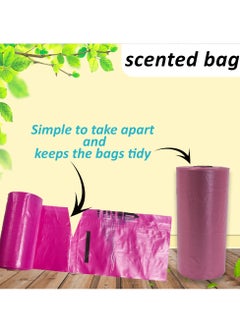 Cute 'n' Cuddle Pack of 10 Scented Diaper Disposal Bin Bag 15 Bags Per Roll For Waste Disposal - Light Pink  - Image 4