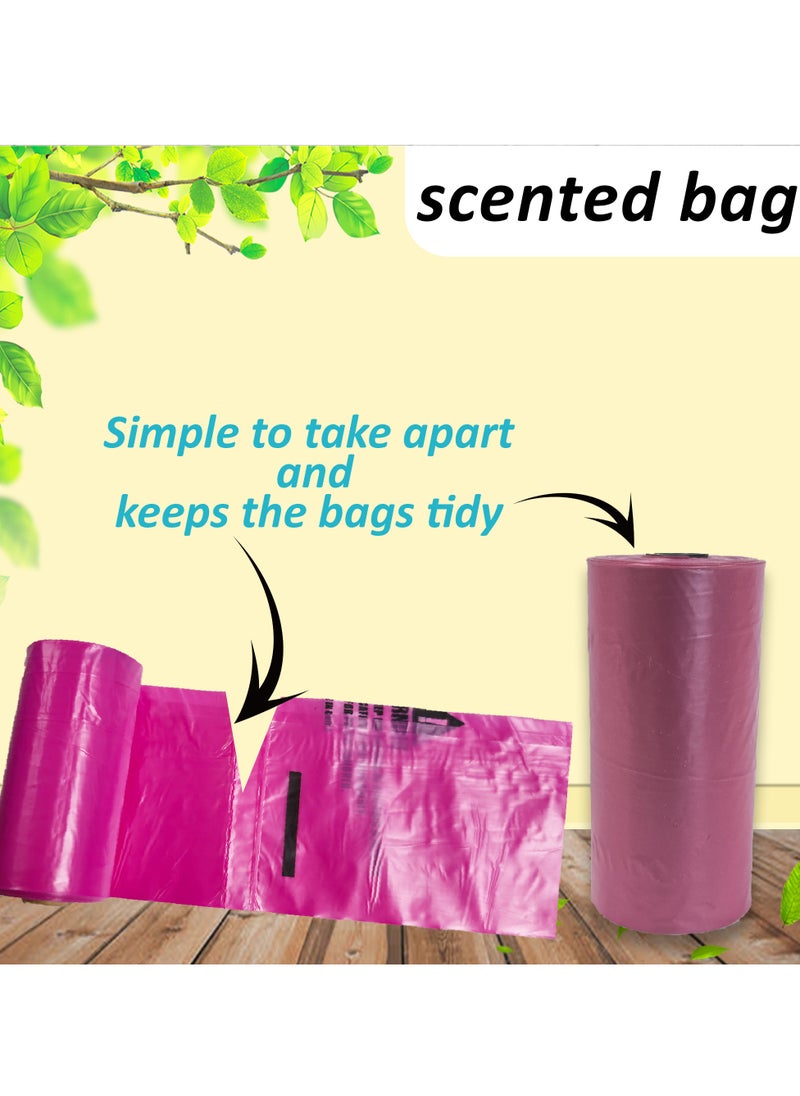 Cute 'n' Cuddle Pack of 10 Scented Diaper Disposal Bin Bag 15 Bags Per Roll For Waste Disposal - Light Pink  - Image 4
