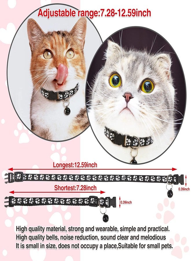 Hachiko (Pack of 4) Cat Collar with Bell,Kitten and Small Dogs Soft Adjustable Collar,Safe,Breakaway for Cats and Puppies- (Random Colors) - Image 4