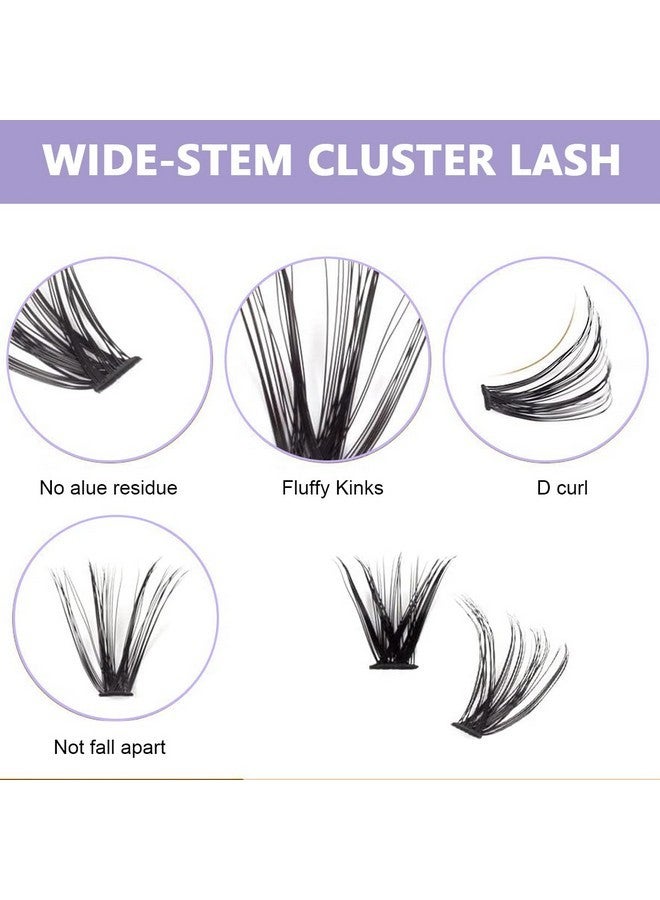 maycreate False Eyelash Extensions Kit, Diy 160Pcs Eye Lashes Clusters, 11-12-13Mm Mixed Natural Curl False Eyelashes For Women Girls Home Use Wispy Lash - Image 3