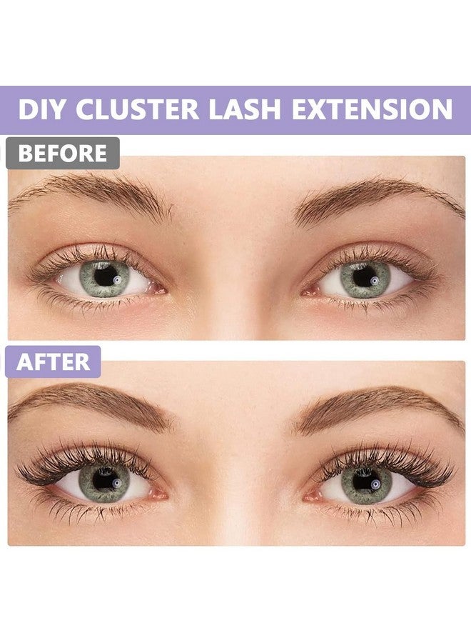 maycreate False Eyelash Extensions Kit, Diy 160Pcs Eye Lashes Clusters, 11-12-13Mm Mixed Natural Curl False Eyelashes For Women Girls Home Use Wispy Lash - Image 4