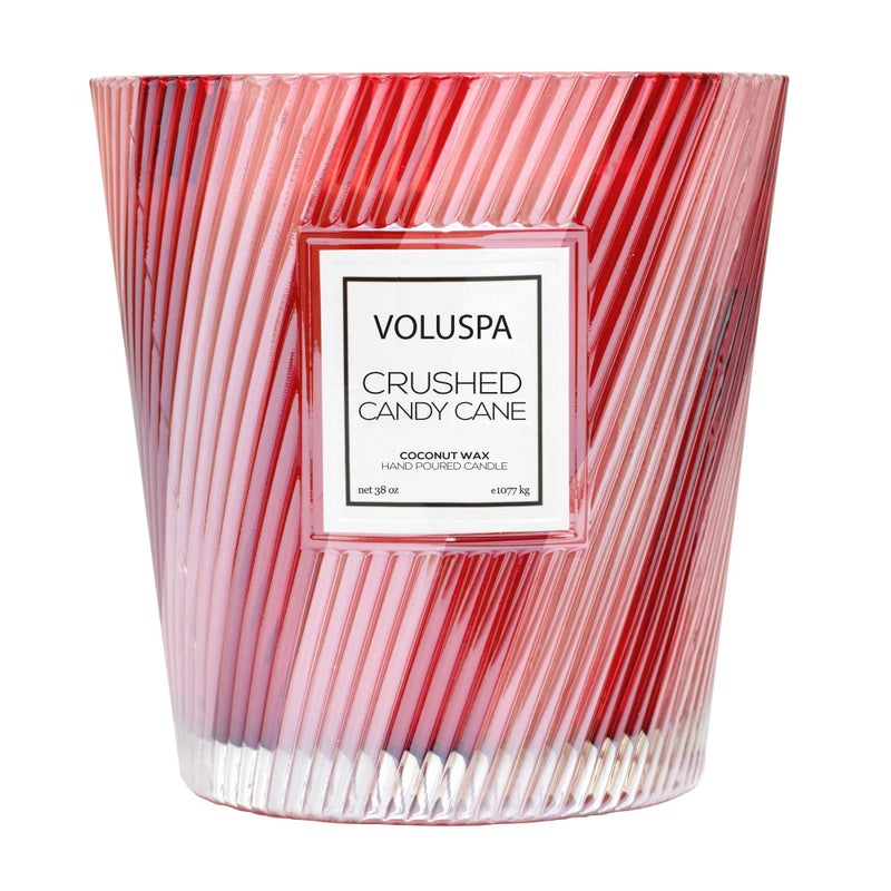 Voluspa Voluspa Crushed Candy Cane  3 Wick Boxed Hearth  38 oz  80 Hour Burn Time  All Natural Wicks and Coconut Wax for Clean Burning  Vegan  Poured in The USA  - Image 2