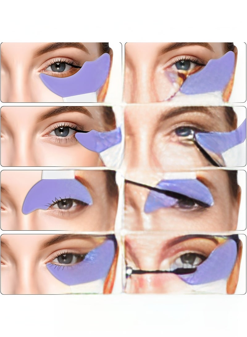 أبلينم استنسل مكياج العيون متعدد الوظائف، واقي الماسكارا، وسادات الرموش، أداة وضع ظلال العيون، أداة مساعدة لتحديد العيون قابلة لإعادة الاستخدام، دليل ظلال العيون للنساء والمبتدئات - Image 4