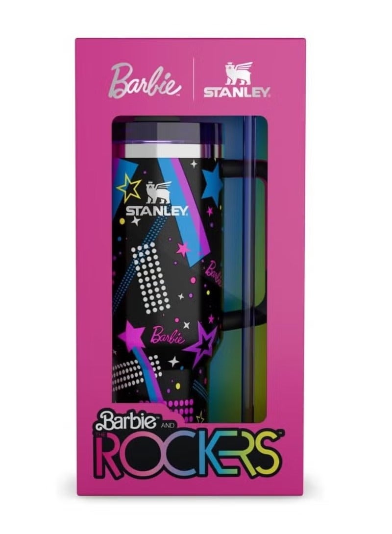 Stanley Barbie x Stanley ’80s Rockers Quencher 40 OZ – Limited Edition Stainless Steel Insulated Tumbler with Bold Neon Design, Leak-Resistant Lid, Reusable Straw & Carry Handle – BPA-Free, Eco-Conscious, Double-Wall Vacuum Insulated Travel Mug – Keeps Drinks Cold for 11 Hours or Hot for 7 Hours – Retro Collector’s Gift Packaging – Stylish & Durable Hydration Bottle for Home, Gym, Travel, and Everyday Use - Image 5