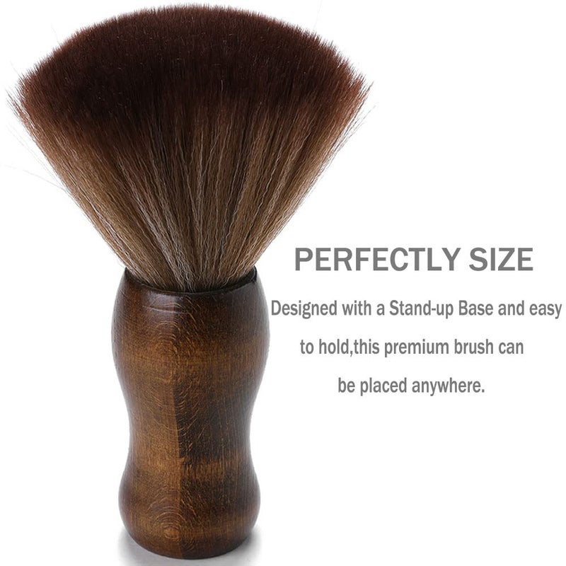Borogo Barber Neck Duster Brush - Borogo Professional Barber Large Hair Cutting Cleaning Hairbrush Styling Tool (Neck brush+Black brush) - Image 3