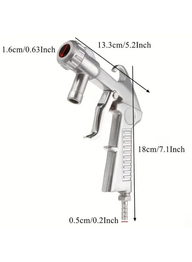 Silvery Sandblasting Machine Accessory Kit 1Pack With Gun Straw Feeder Nozzle For Rust Scale Removal - Image 3