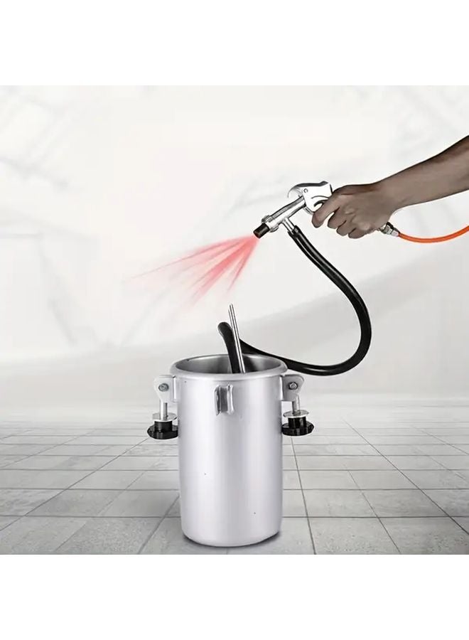 Silvery Sandblasting Machine Accessory Kit 1Pack With Gun Straw Feeder Nozzle For Rust Scale Removal - Image 2