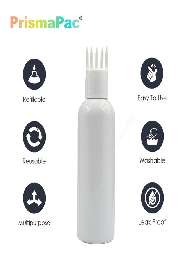 PrismaPac Scalp & Hair Root Applicator Bottle, Empty Refillable Container for DIY Care, Oil, Serum, Shampoo & Medicine | Leak-Proof & Travel-Friendly - 100 ml (White, Pack of 10) - Image 4