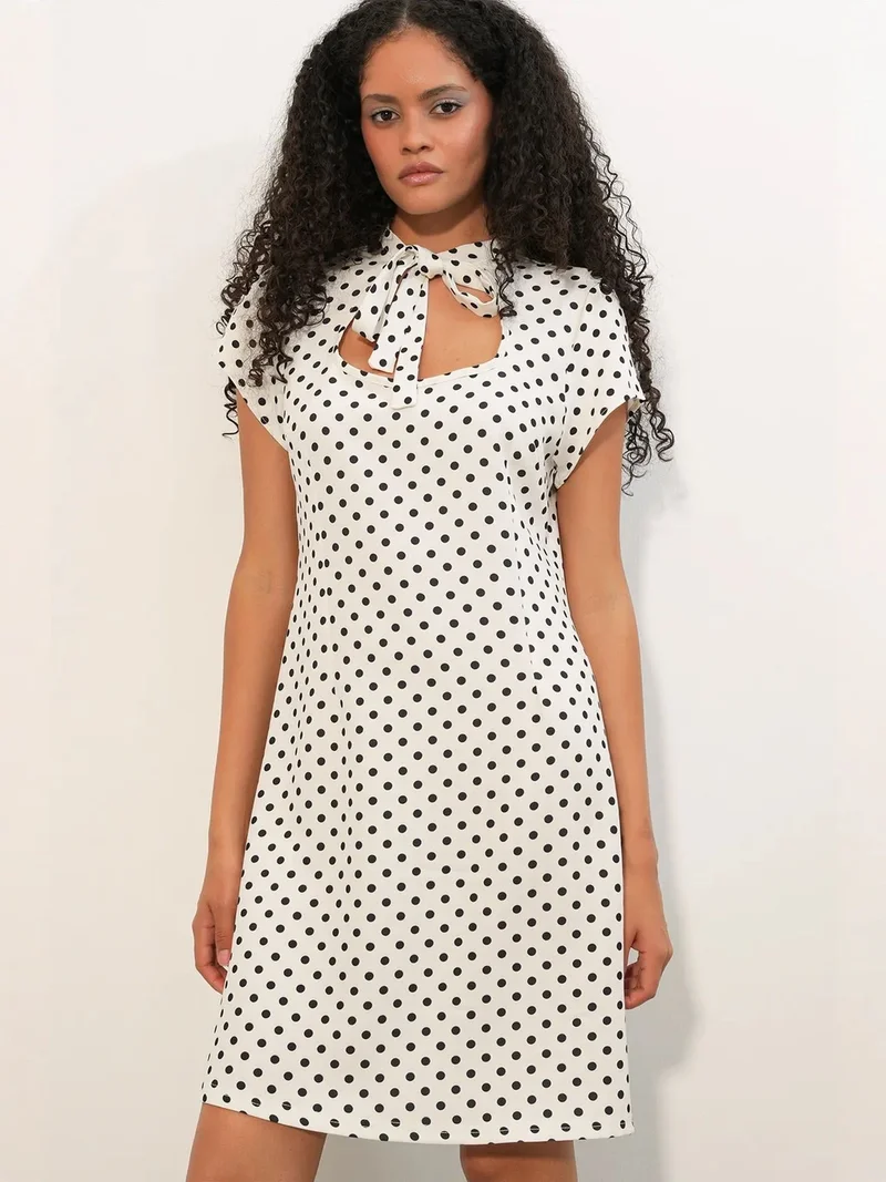 BDART Polka Dot A-Line Mini Dress With Bow