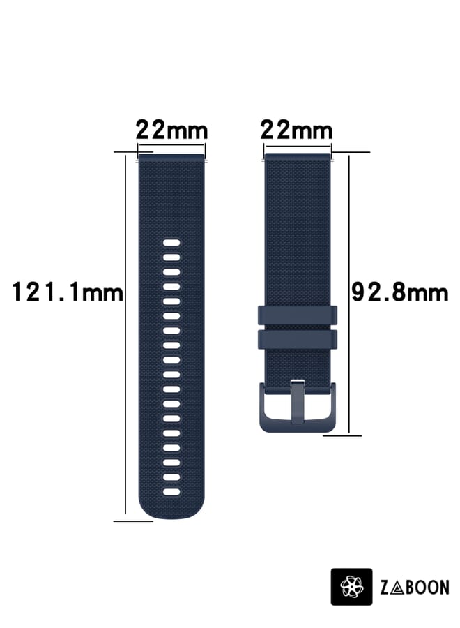 Zaboon Xiaomi Haylou RS4 LS12 22mm Checkered Two-Color Silicone Watch Band - Image 5