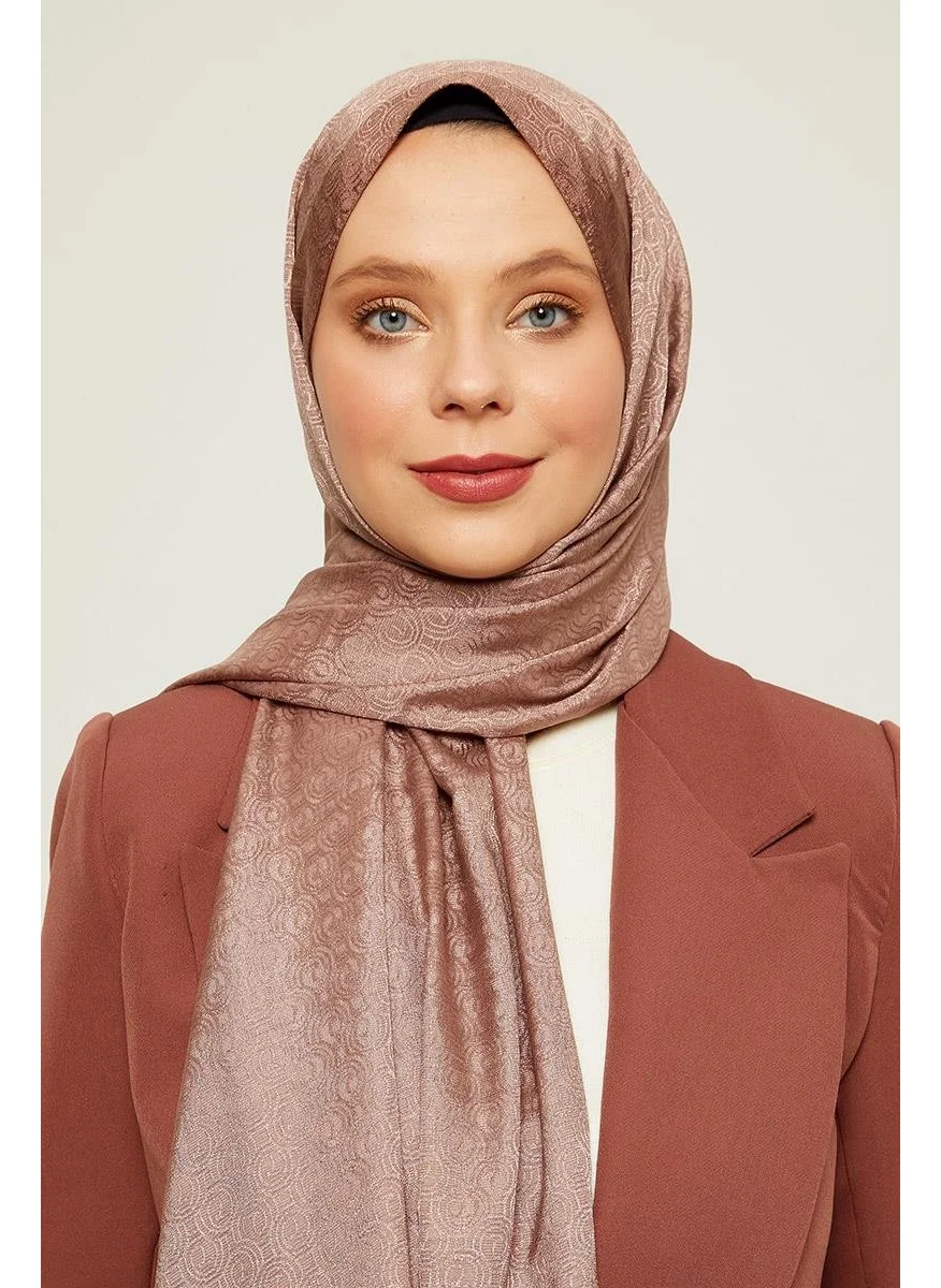 Levidor Dusty Rose Ring Pattern Monogram Shawl