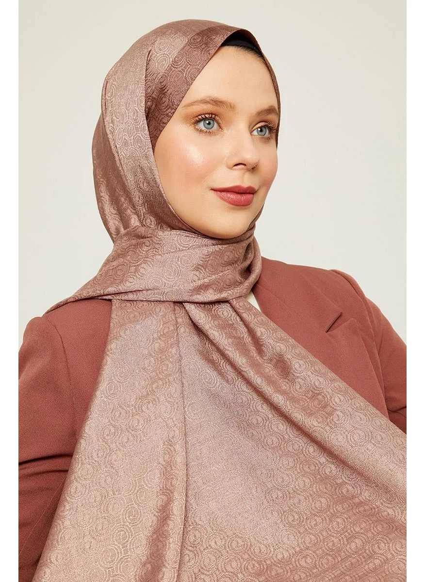 Levidor Dusty Rose Ring Pattern Monogram Shawl