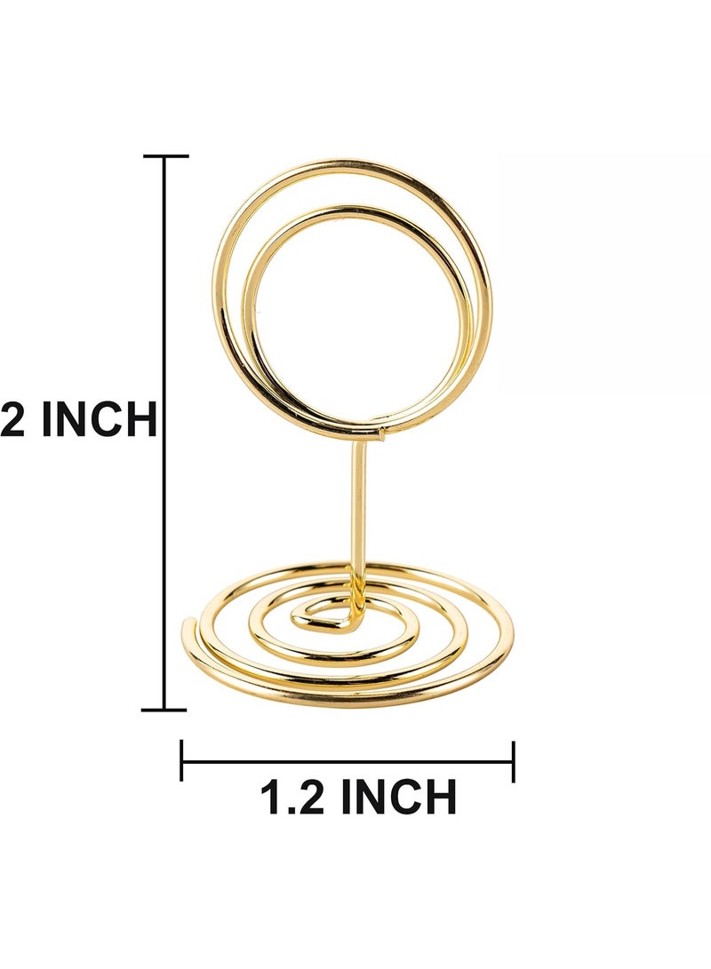 NIIMBOT 30Pcs Table Number Holders, Place Card Holders, Wire Picture Holders, Small Table Card Holders, Photo Holders for Centerpieces, Wedding Reception, Party, Birthday (Gold)  - Image 2