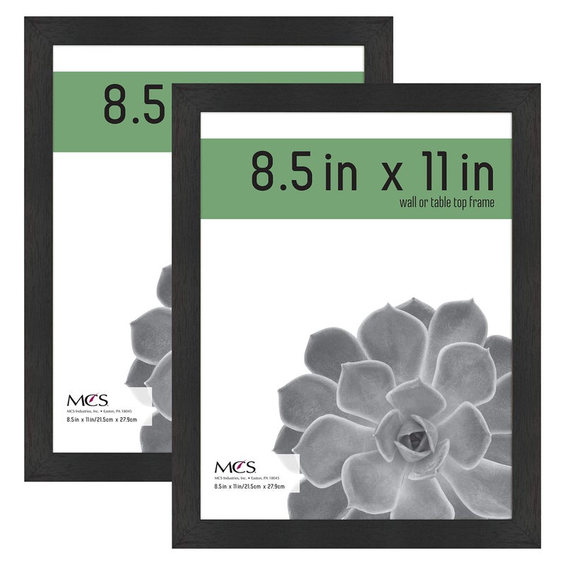 MCS Gallery Essential Certificate Document Frame Set Gallery Wall Frames Fit 85 x 11 Diplomas Documents  Certificates Black Woodgrain 2Pack