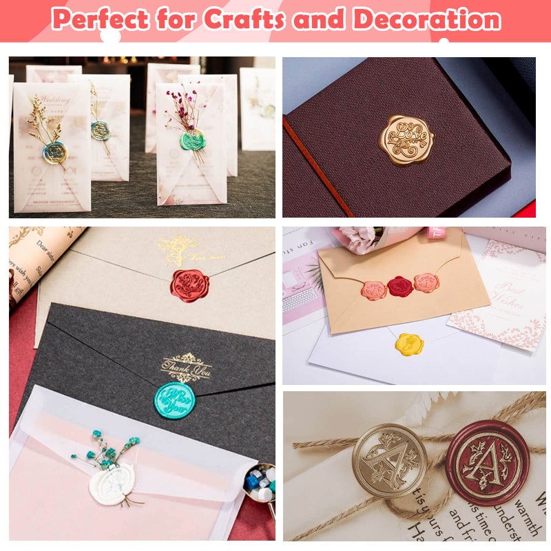 Caffox 728pc Sealing Wax Beads - 28 Color Pellets for Letter Stamp Sealing & DIY Craft - Image 5