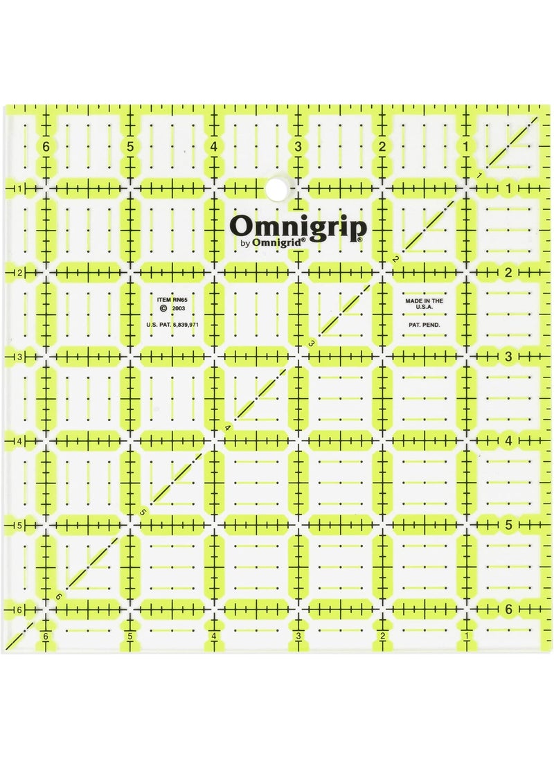 Omnigrid Dritz 65in 85in 105in Omnigrip Square Ruler Combo Pack 6 by 6 Stitched in Yarn Clear RN65105S  - Image 3