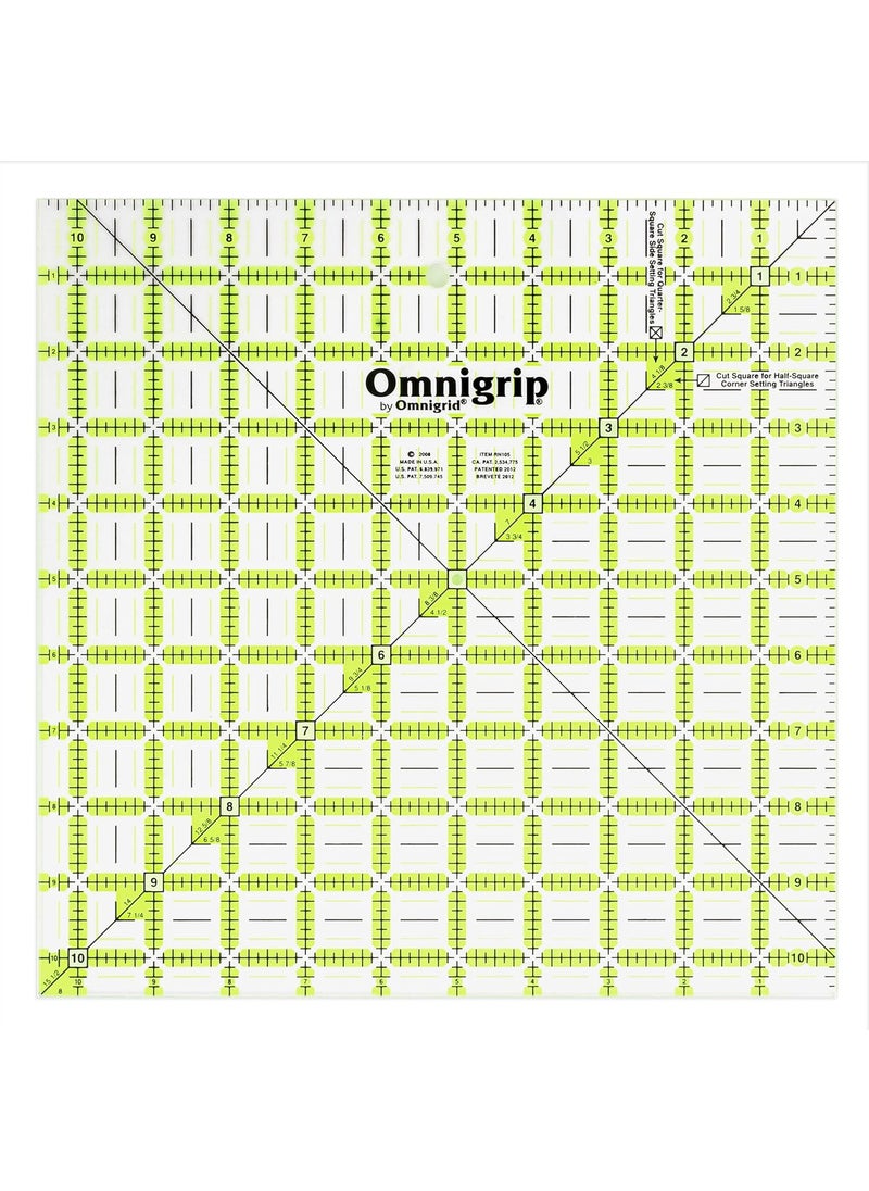 Omnigrid Dritz 65in 85in 105in Omnigrip Square Ruler Combo Pack 6 by 6 Stitched in Yarn Clear RN65105S  - Image 5