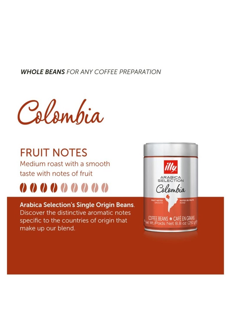 Illy Arabica Selection Colombia Single Origin Medium Roast Whole Bean Coffee – Pack of 6 - Image 3
