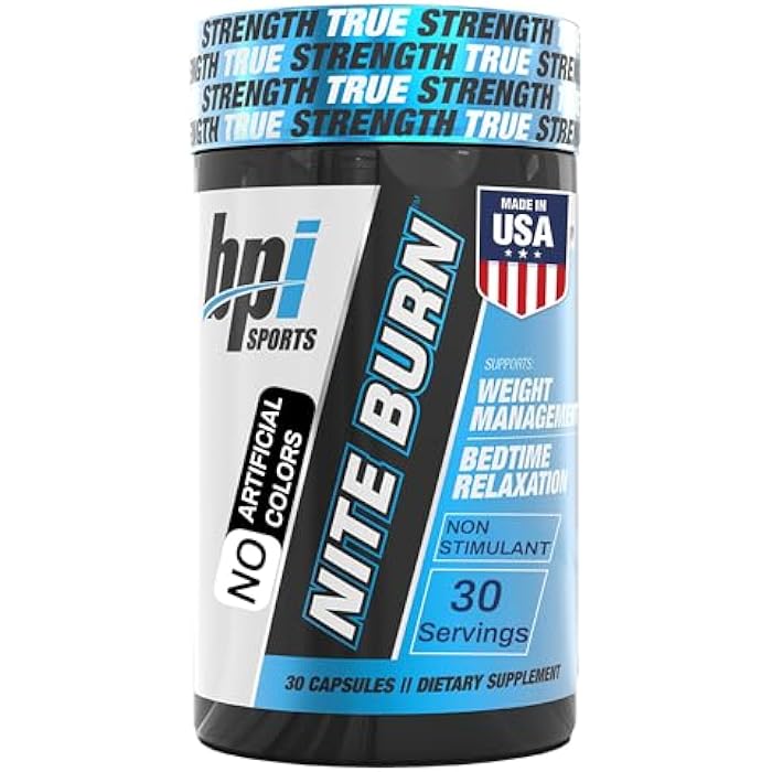 BPI Sports Nite burn – Nighttime Fat Burner & Sleep Support – Keto-Friendly – Weight Loss, Burn Fat, Relaxation, Boost Metabolism – 30 servings – 640mg - Image 1