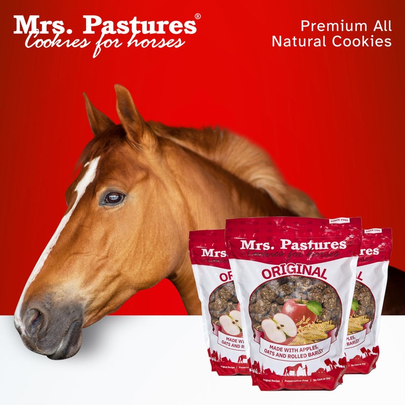 Mrs. Pastures Mrs Pastures Cookies and Treats for Horses - Premium Horse Treats - Made with Apples, Oats, and Rolled Barley - Preservative Free - All Natural Ingredients - No Corn or Soy (15lb Refill Box) - Image 3