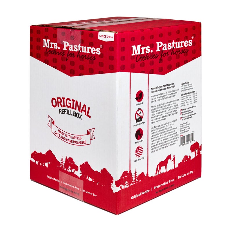 Mrs. Pastures Mrs Pastures Cookies and Treats for Horses - Premium Horse Treats - Made with Apples, Oats, and Rolled Barley - Preservative Free - All Natural Ingredients - No Corn or Soy (15lb Refill Box) - Image 2