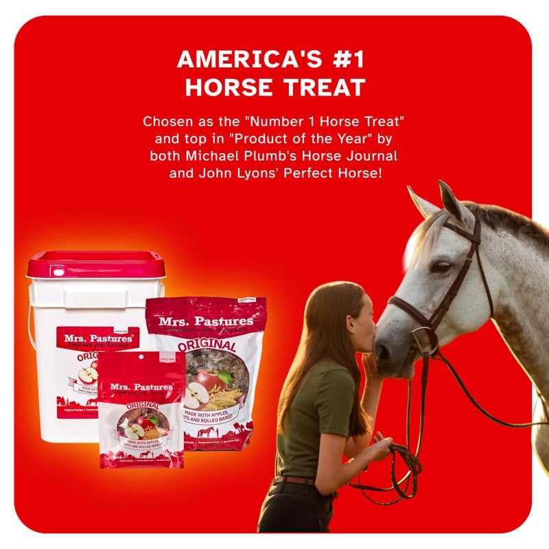 Mrs. Pastures Mrs Pastures Cookies and Treats for Horses - Premium Horse Treats - Made with Apples, Oats, and Rolled Barley - Preservative Free - All Natural Ingredients - No Corn or Soy (15lb Refill Box) - Image 4