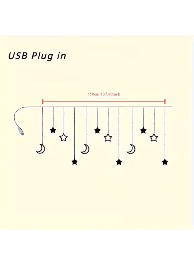 LED  Moon Curtain Light with  RGB Night Light - Image 3
