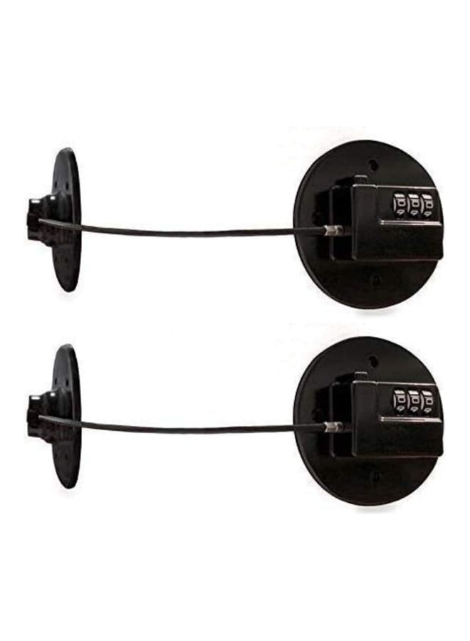 2 Pack Fridge Door Digit Combination Lock Black - Image 1