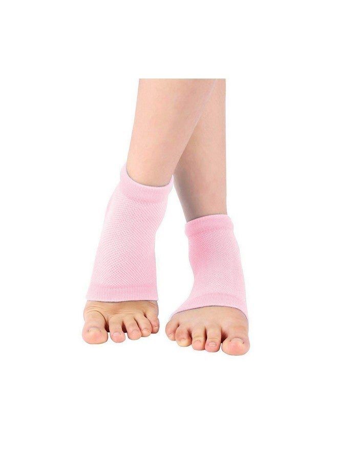 SWADEC SWADEC Silicone Gel Heel Socks For Dry Hard Cracked Heels Repair, Foot Care Support Cushion With Spa Botanical Gel Pad - For Men And Women - (Free Size) 1 Pair - Pink - Image 2