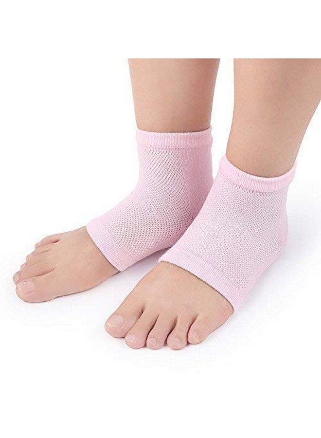 SWADEC SWADEC Silicone Gel Heel Socks For Dry Hard Cracked Heels Repair, Foot Care Support Cushion With Spa Botanical Gel Pad - For Men And Women - (Free Size) 1 Pair - Pink - Image 1