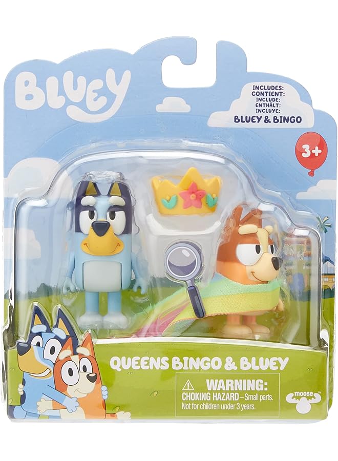 BLUEY Queens Bingo And 2.5 Inch Figures 2 Pack Multicolor - Image 1